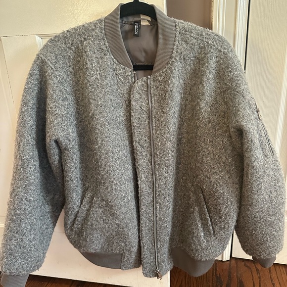 H&M Jackets & Blazers - H&M Gray Ribbed Jacket